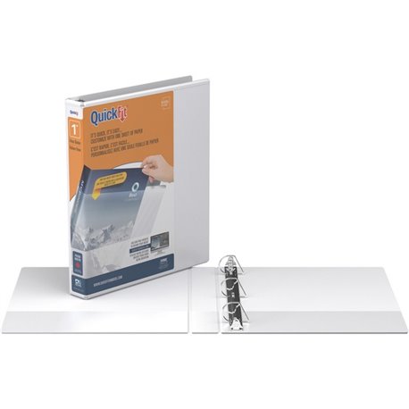 QuickFit D-Ring View Binders - 1" Binder Capacity - Letter - 8 1/2" x 11" Sheet Size - 225 Sheet Capacity - 1" Ring - D-Ring Fas