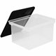 Storex Plastic File Tote Storage Box - Internal Dimensions: 15.50" Length x 12.25" Width x 9.25" Height - External Dimensions: 1