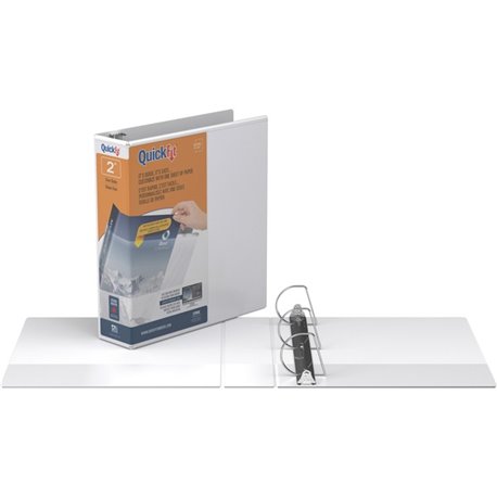 QuickFit D-Ring View Binders - 2" Binder Capacity - Letter - 8 1/2" x 11" Sheet Size - 475 Sheet Capacity - 2" Ring - D-Ring Fas