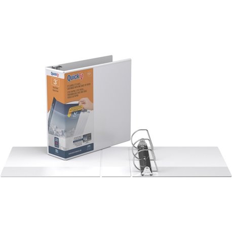 QuickFit D-Ring View Binders - 3" Binder Capacity - Letter - 8 1/2" x 11" Sheet Size - 625 Sheet Capacity - 3" Ring - D-Ring Fas