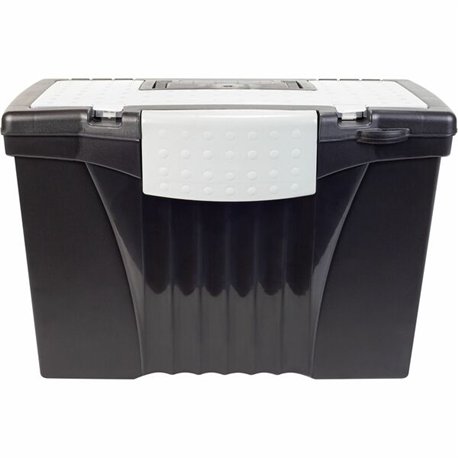 Storex Portable File Storage Box - External Dimensions: 14.5" Width x 10.5" Depth x 12"Height - Media Size Supported: Letter, Le