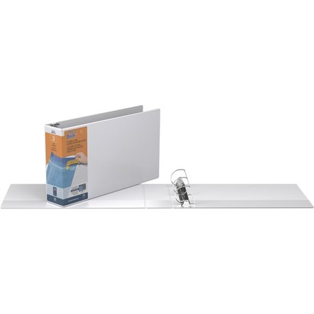 QuickFit D-ring Ledger Binder - 3" Binder Capacity - Ledger - 11" x 17" Sheet Size - D-Ring Fastener(s) - 1 Internal Pocket(s) -