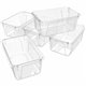 Storex Crystal Clear Cubby Bin - 5.2" Height x 7.8" Width12.1" Length - Clear - 5 / Carton