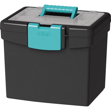 Storex File Storage Box with XL Storage Lid - External Dimensions: 10.9" Length x 13.3" Width x 11" Height - 30 lb - Media Size 