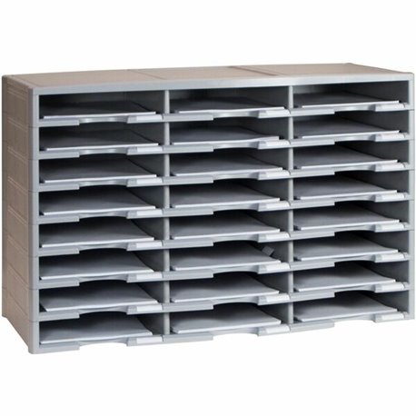 Storex Stackable Literature Sorter - 12000 x Sheet - 24 Compartment(s) - 9.50" x 12" - 20.5" Height x 14.1" Width31.4" Length - 