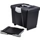 Storex Portable file Box with Drawer - External Dimensions: 11.5" Width x 14.3" Depth x 13" Height - Latch Lock Closure - Plasti