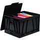 Storex Collapsible Storage Crate - External Dimensions: 14.3" Width x 17.3" Depth x 10.5"Height - 45 lb - 9.25 gal - Media Size 