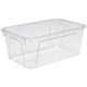 Storex Crystal Clear Cubby Bin - 5.2" Height x 7.8" Width12.1" Length - Clear - 5 / Carton