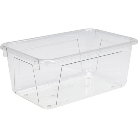 Storex Crystal Clear Cubby Bin - 5.2" Height x 7.8" Width12.1" Length - Clear - 5 / Carton