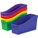 Storex Book Bin Set - 1 Compartment(s) - 12.6" Height x 5.3" Width x 14.3" Depth - 50% Recycled - Red - Plastic - 5 / Set