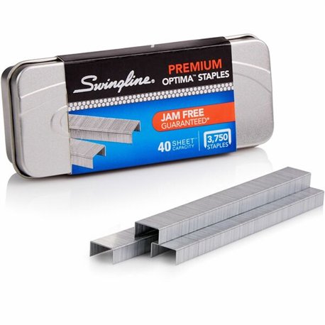 Swingline Optima Premium Staples - 210 Per Strip - Standard - 1/4" Leg - Holds 40 Sheet(s) - Silver - Metal - 0.3" Height x 0.5"
