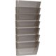 Storex Stacking Wall Pocket Set - 7" Height x 4" Width13" Length - Stackable - Smoke - Plastic - 7 / Set