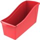 Storex Book Bin Set - 7" Height x 5.3" Width14.3" Length - Red - Plastic - 6 / Carton