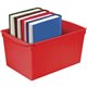 Storex Double XL Wide Book Bins - 7" Height x 9.2" Width14.5" Length%Desktop - Red - 6 / Carton