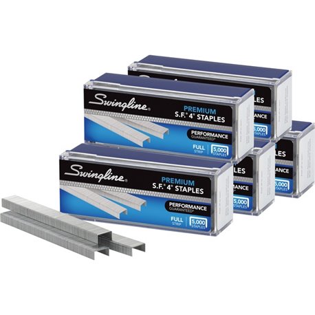 Swingline S.F. 4 Premium Staples - 210 Per Strip - Premium - 1/4" Leg - for Paper - Chisel Point - Silver25000 / Pack