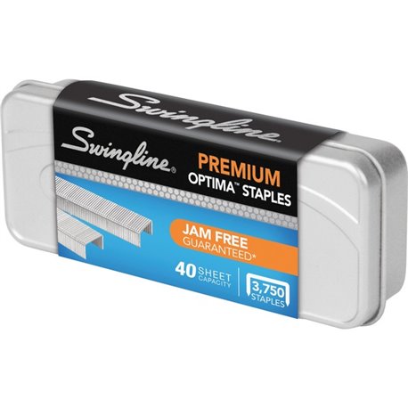 Swingline Optima Premium Staples - 210 Per Strip - Standard - 1/4" Leg - Holds 40 Sheet(s) - Silver - Metal - 0.3" Height x 0.5"