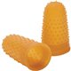 Swingline Rubber Finger Tips - 11 with 0.56" Diameter - Small Size - Rubber - Amber - 1 Dozen