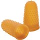 Swingline Rubber Finger Tips - 12 with 0.69" Diameter - Medium/Large Size - Rubber - Amber - 1 Dozen