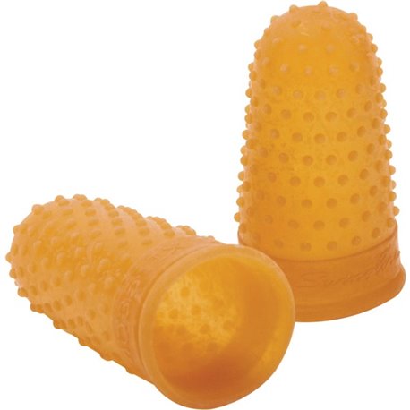 Swingline Rubber Finger Tips - 11.5 with 0.63" Diameter - Medium Size - Rubber - Amber - 1 Dozen