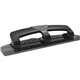 Swingline SmartTouch Low-Force 3-Hole Punch - 3 Punch Head(s) - 12 Sheet - 9/32" Punch Size - Black, Gray