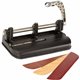 Swingline Accented Heavy-Duty Punch - 7 Punch Head(s) - 40 Sheet - 11/32" , 9/32" , 13/32" Punch Size - Black, Chrome, Woodgrain