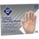 Safety Zone Clear Powder Free Polyethylene Gloves - Medium Size - Clear - Die Cut, Heat Sealed Edge, Embossed Grip, Latex-free, 