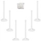 Tatco Plastic Stanchions and Chains - White Plastic 39" Post - White - 6 / Box