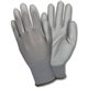 Safety Zone Poly Coated Knit Gloves - Polyurethane Coating - Large Size - Gray - Flexible, Comfortable, Breathable, Knitted - Fo