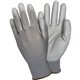 Safety Zone Gray Coated Knit Gloves - Polyurethane Coating - Small Size - Gray - Knitted, Comfortable, Abrasion Resistant, Machi