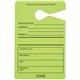 Tatco Information Sign - 50 / Pack - 3.5" Width x 5.5" Height - Rectangular Shape - Hanging - Fluorescent Green