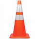 Tatco 28" Traffic Cone - 1 Each - 28" Height - Cone Shape - Stackable, Sturdy - Indoor, Outdoor - Orange, Silver