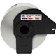 Brother DK2251 - Black/Red on White Continuous Length Paper Labels - 2.40" Width x 50 ft Length - White - Paper