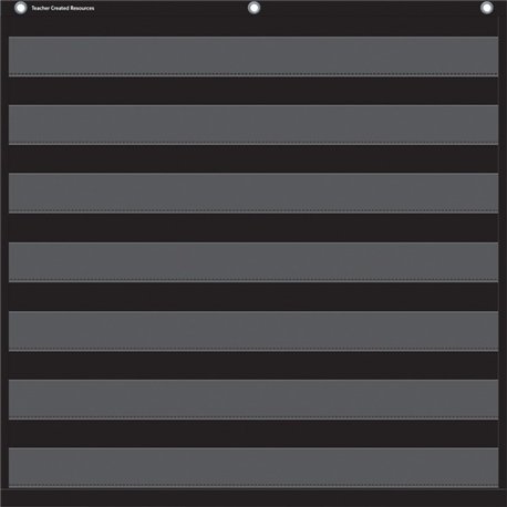 Teacher Created Resources Black 7 Pocket Chart - Theme/Subject: Learning - Skill Learning: Chart - 1 Each