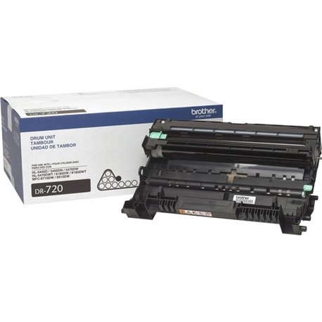 Brother Genuine DR720 Mono Laser Drum Unit - Laser - 1 Each - Monochrome Toner - Black