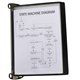 Djois by Tarifold Pro Wall Unit - 5 Black Pockets - 5 Pockets - Support Letter 8.50" x 11" Media - Wire-reinforced, Pivot, Magne