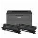 Brother HL HL-L2370DWXL Desktop Laser Printer - Monochrome - 36 ppm Mono - 2400 x 600 dpi Print - Automatic Duplex Print - 250 S