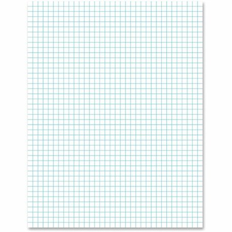 Ampad Graph Pad - 50 Sheets - Front Ruling Surface - 20 lb Basis Weight - Letter - 8 1/2" x 11" - White Paper - 1 / Pad