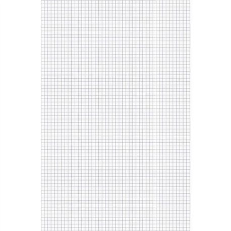 Ampad Graph Pad - 50 Sheets - Both Side Ruling Surface - 15 lb Basis Weight - Tabloid - 11" x 17" - White Paper - Chipboard Back