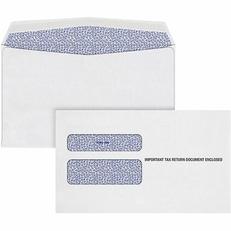 TOPS W-2 Continuous Tax Envelope - Document - 9 1/2" Width x 5 5/8" Length - Gummed - 24 / Pack - White