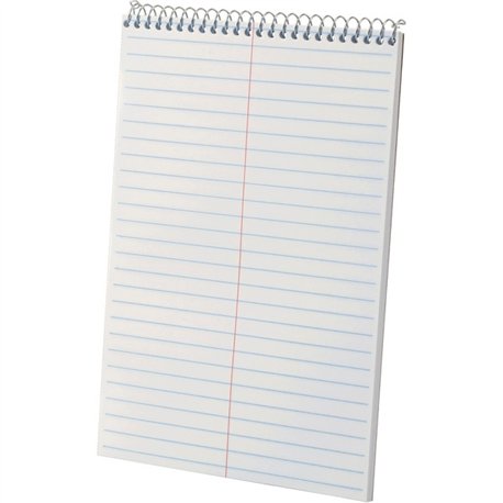 Ampad Gregg-ruled White Steno Book - 80 Sheets - Wire Bound - Ruled Margin - 15 lb Basis Weight - 6" x 9" - White Paper - Chipbo