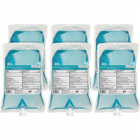 Betco Antibacterial Foaming Skin Cleanser - Foam - 1.06 quart - Clean Ocean - Applicable on Hand - Anti-bacterial - 6 / Carton