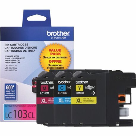 Brother Innobella LC1033PKS Original Ink Cartridge - Inkjet - High Yield - 600 Pages Cyan, 600 Pages Magenta, 600 Pages Yellow -