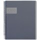 TOPS Idea Collective Professional Notebook - Twin Wirebound - College Ruled - 6" x 9 1/2" - Gray Cover - Soft Cover, Perforated 