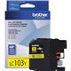 Brother Genuine Innobella LC103Y High Yield Yellow Ink Cartridge - Inkjet - High Yield - 600 Pages - Yellow - 1 Each