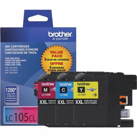 Brother Innobella LC1053PKS Original Ink Cartridge - Inkjet - High Yield - 1200 Pages Cyan, 1200 Pages Magenta, 1200 Pages Yello