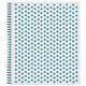 TOPS Polka Dot Design Spiral Notebook - Double Wire Spiral - College Ruled - 3 Hole(s) - 11" x 9" - Teal Polka Dot Cover - Micro