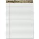 TOPS Second Nature Legal Pads - 50 Sheets - Ruled Red Margin - 18 lb Basis Weight - 8 1/2" x 11 3/4" - 2.50" x 11.8" x 8.5" - Wh