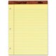 TOPS The Legal Pad Writing Pad - 50 Sheets - Double Stitched - 0.34" Ruled - 16 lb Basis Weight - 8 1/2" x 11 3/4" - Canary Pape
