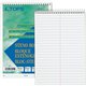 TOPS Steno Books - 80 Sheets - Wire Bound - Gregg Ruled Margin - 6" x 9" - White Paper - Hardboard Cover - WireLock - 12 / Pack