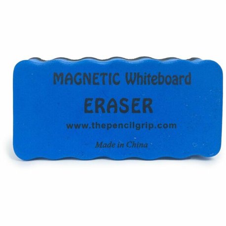The Pencil Grip Magnetic Whiteboard Eraser - 2" Width x 4" Length - Ergonomic Design, Soft, Dirt Resistant, Magnetic - Blue - 1E